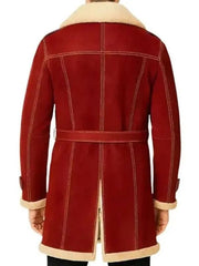 Men Shearling Coat | Red Holiday Outerwear