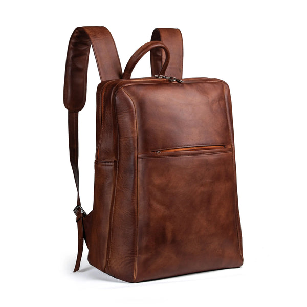 Trekker Leather Backpack – Rugged Elegance for Everyday Adventures TERRY ROGER