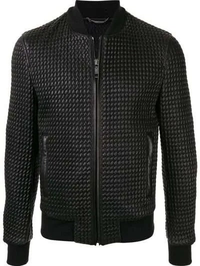 Black Quilted Bomber Jacket | Men’s Stylish Leather Outerwear