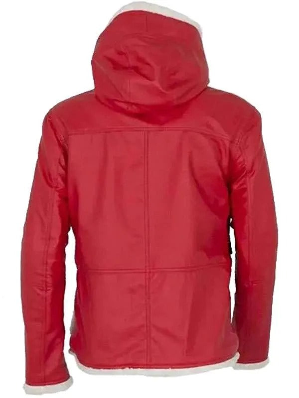 Red Santa Leather Jacket | Men’s Holiday Outerwear